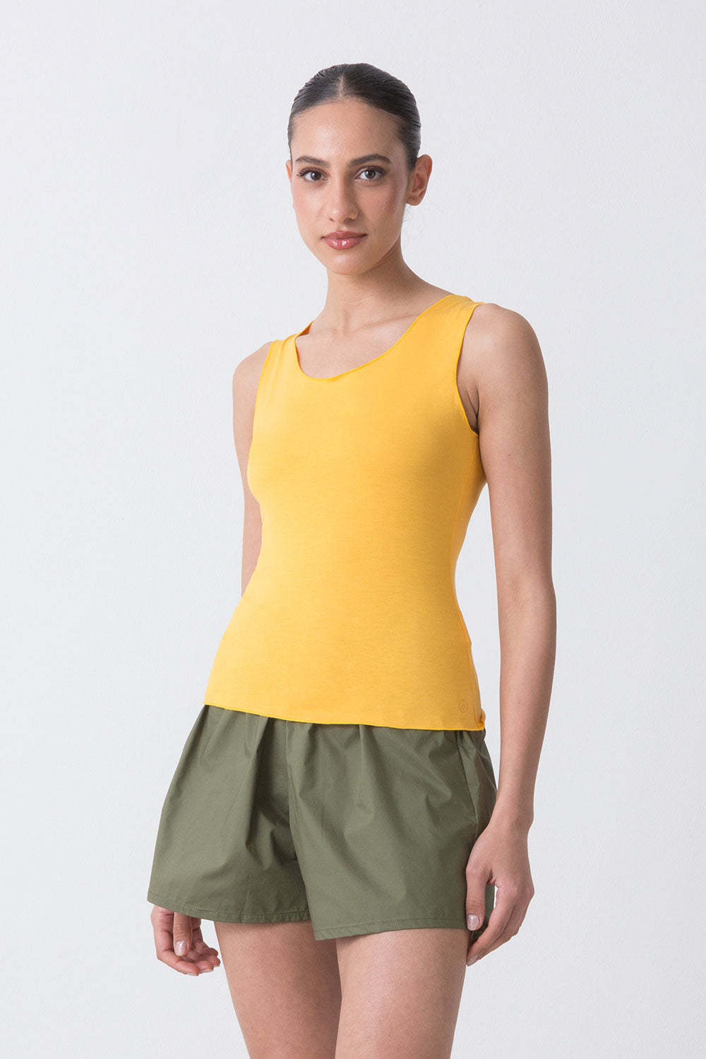 BASIC CANOTTA IN JERSEY ELASTICIZZATO