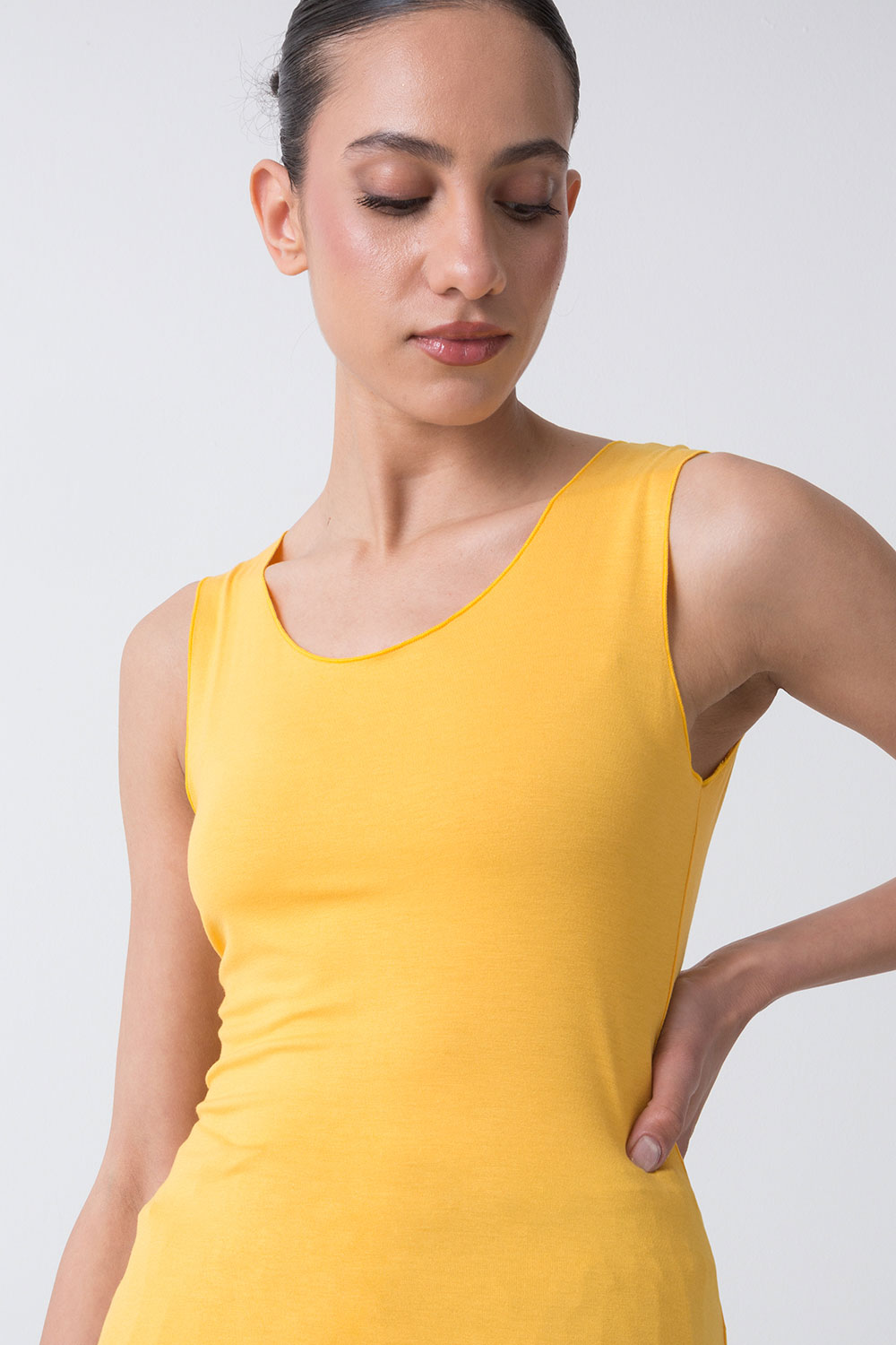 BASIC CANOTTA IN JERSEY ELASTICIZZATO