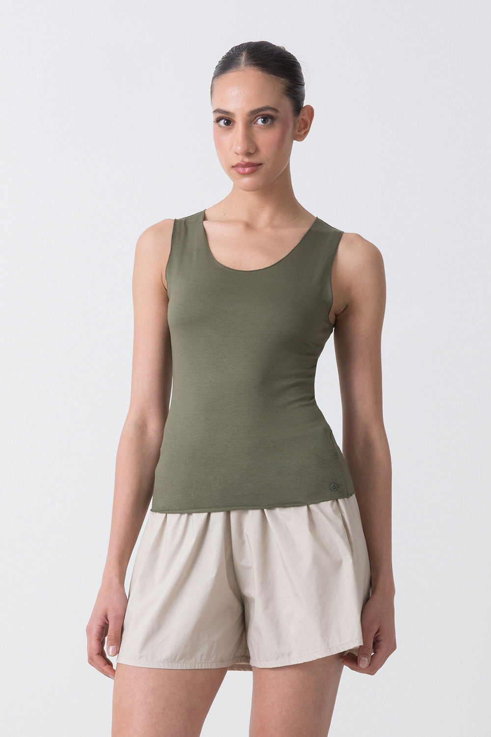 BASIC CANOTTA IN JERSEY ELASTICIZZATO