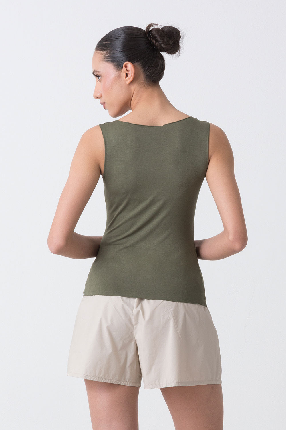 BASIC CANOTTA IN JERSEY ELASTICIZZATO