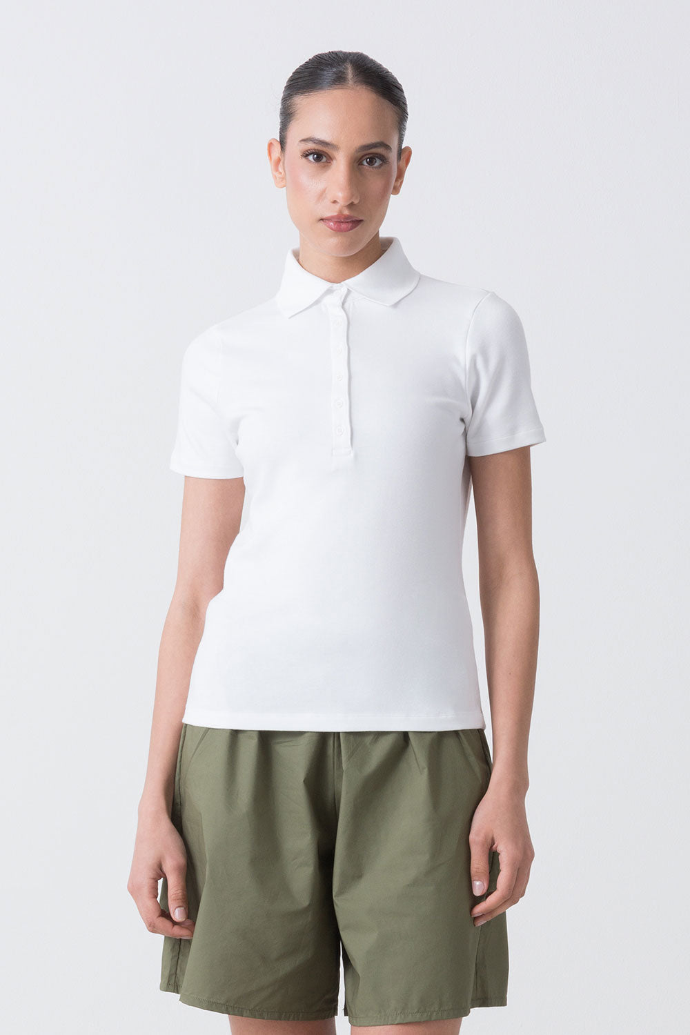 CITY POLO A MANICHE CORTE CON COLLETTO ALTO