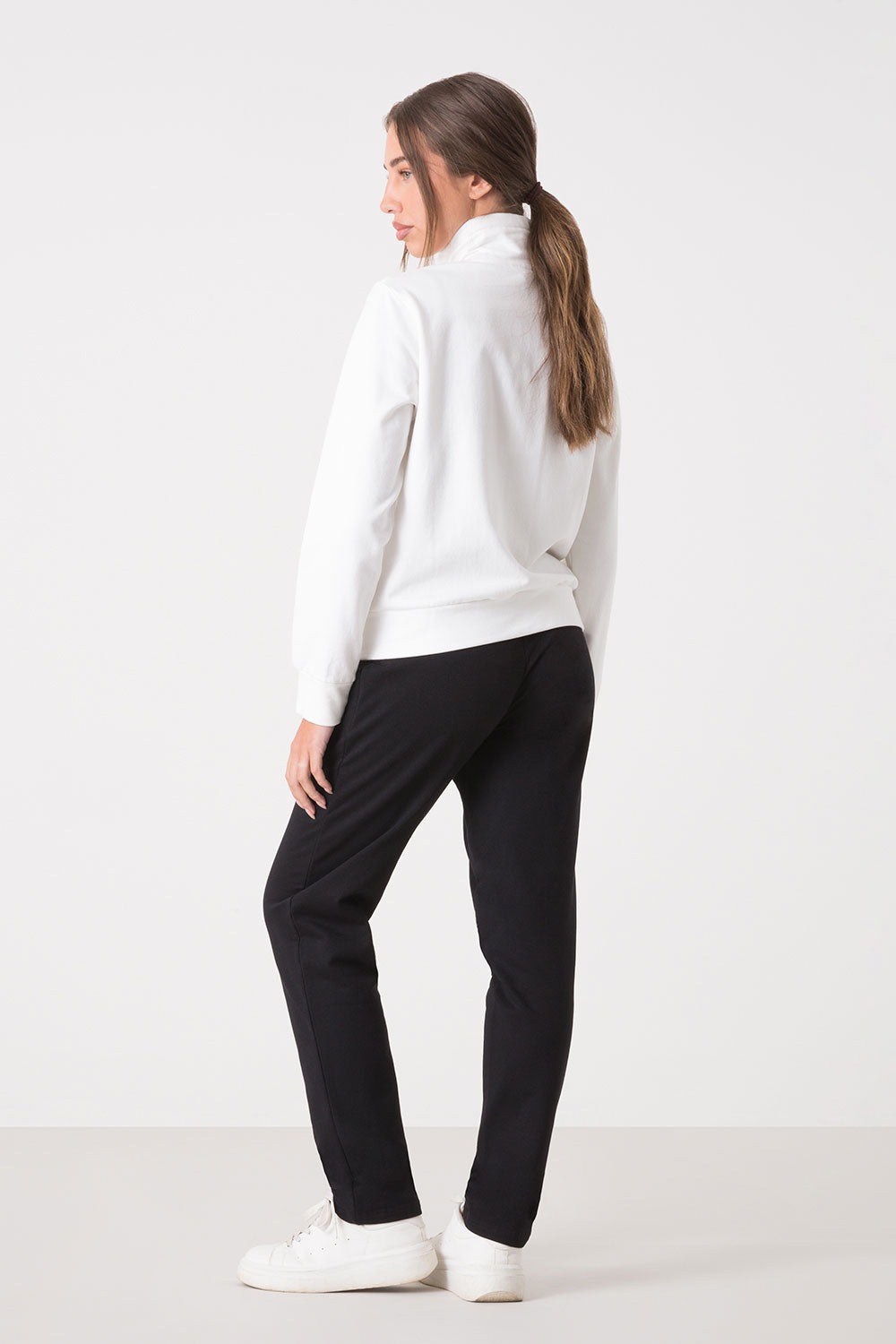 TUTA BASIC FELPA FULL ZIP COLLO ALTO +  BASIC PANTALONE DRITTO AL FONDO