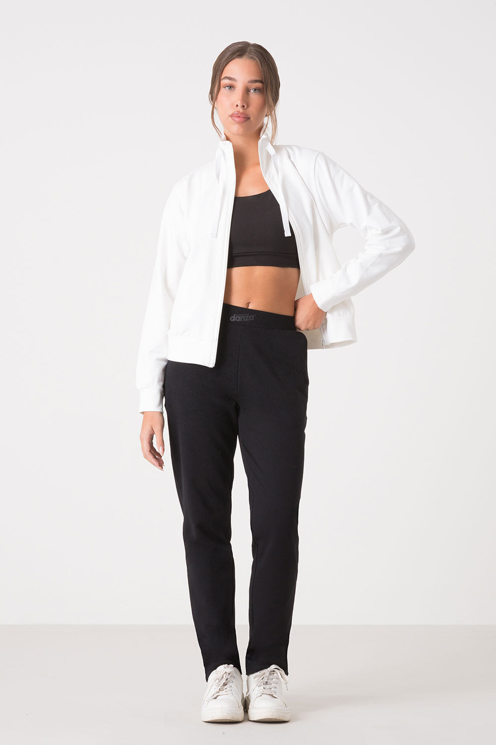 TUTA BASIC FELPA FULL ZIP COLLO ALTO +  BASIC PANTALONE DRITTO AL FONDO