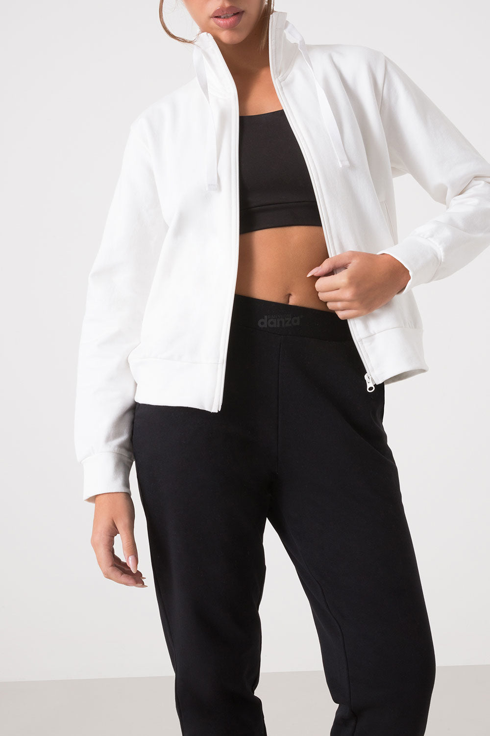 TUTA BASIC FELPA FULL ZIP COLLO ALTO +  BASIC PANTALONE DRITTO AL FONDO