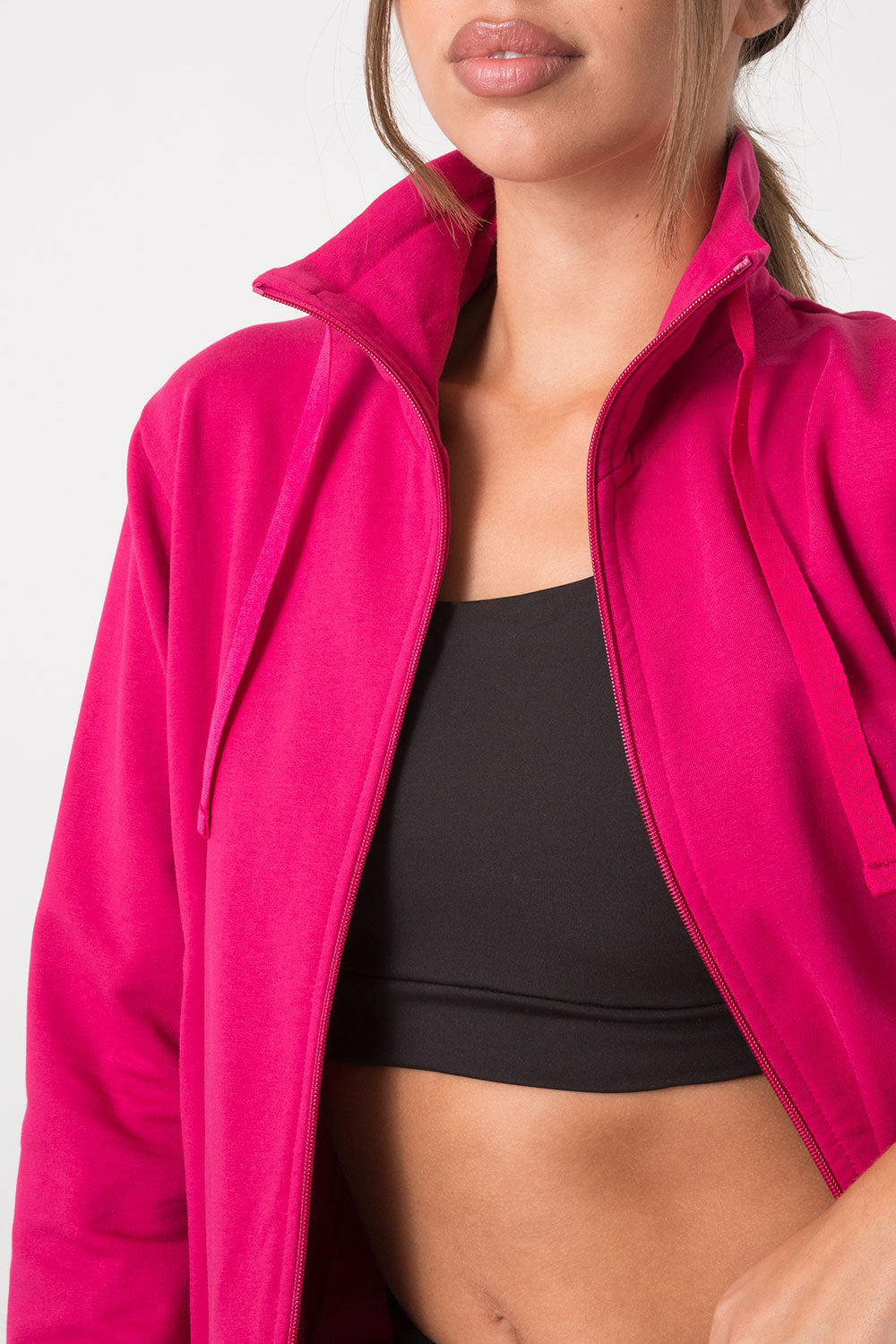 TUTA BASIC FELPA FULL ZIP COLLO ALTO +  BASIC PANTALONE DRITTO AL FONDO