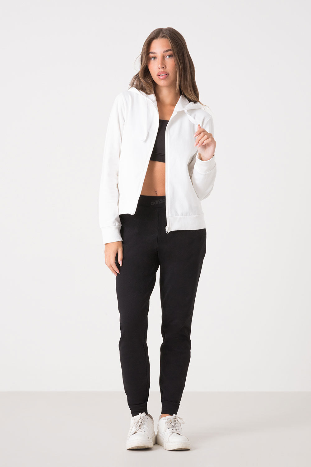 TUTA BASIC FULL ZIP CON CAPPUCCIO + PANTALONE DRITTO AL FONDO