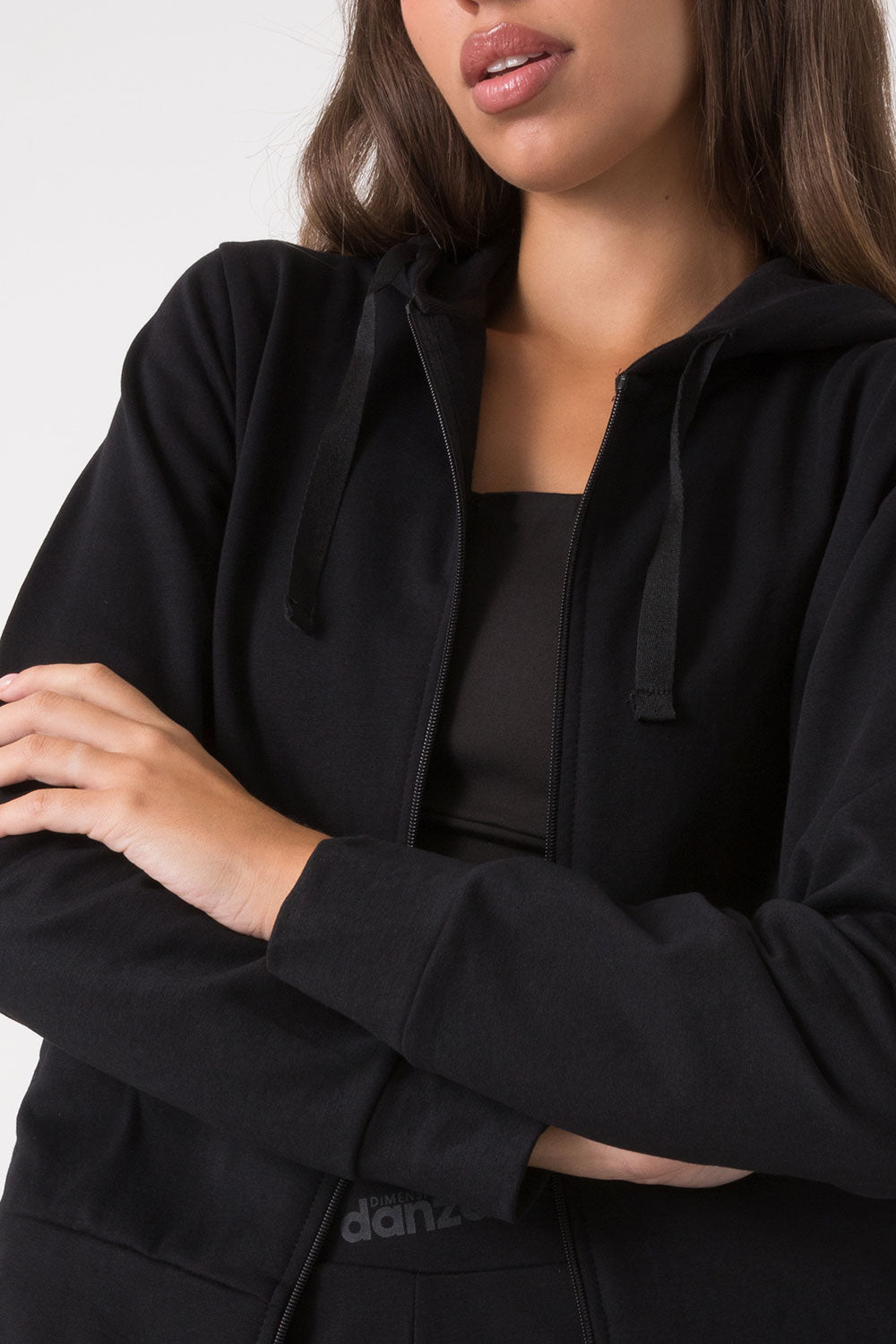 TUTA BASIC FULL ZIP CON CAPPUCCIO + PANTALONE DRITTO AL FONDO