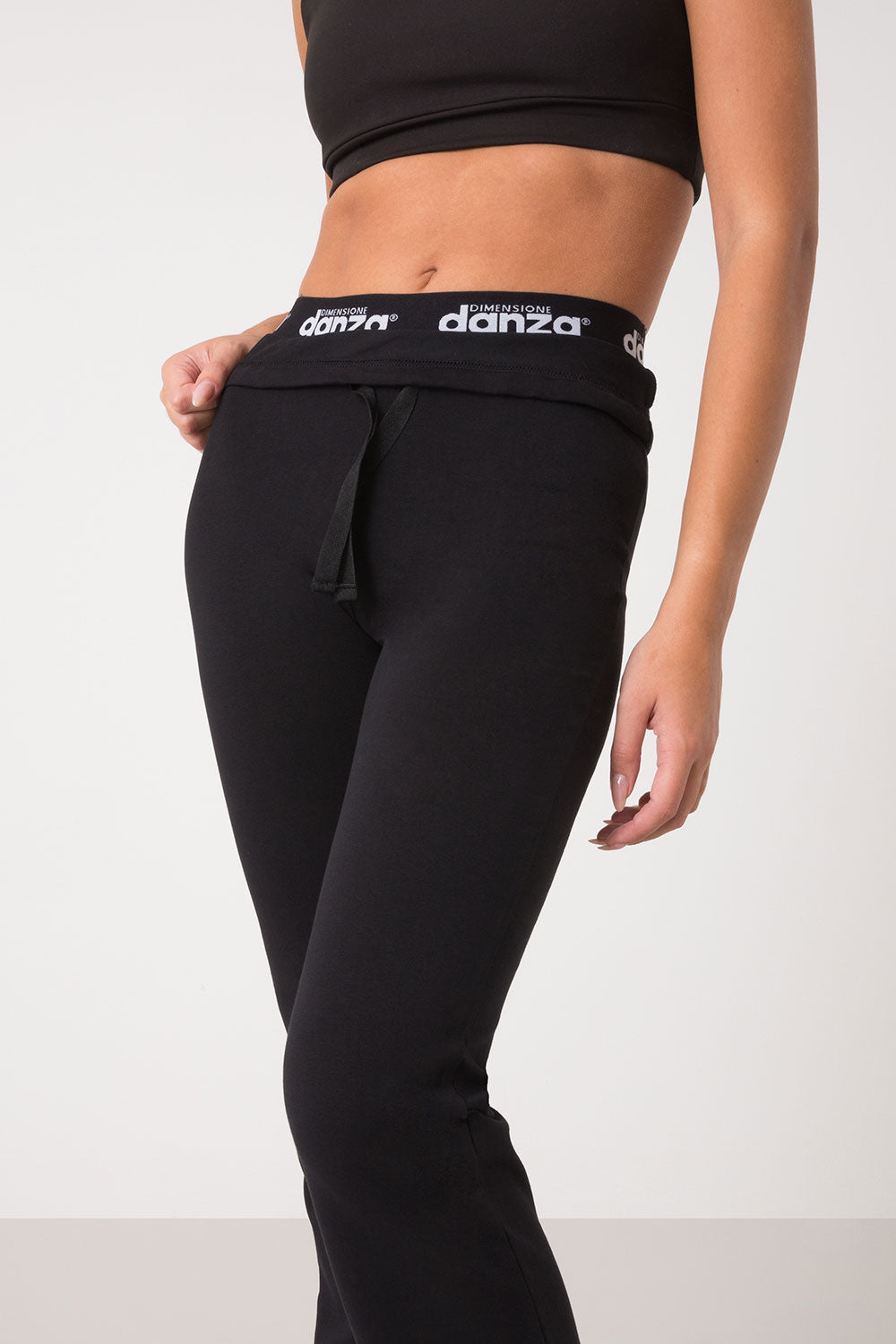 BASIC PANTA JAZZ IN JERSEY STRETCH CON ELASTICO JACQUARD