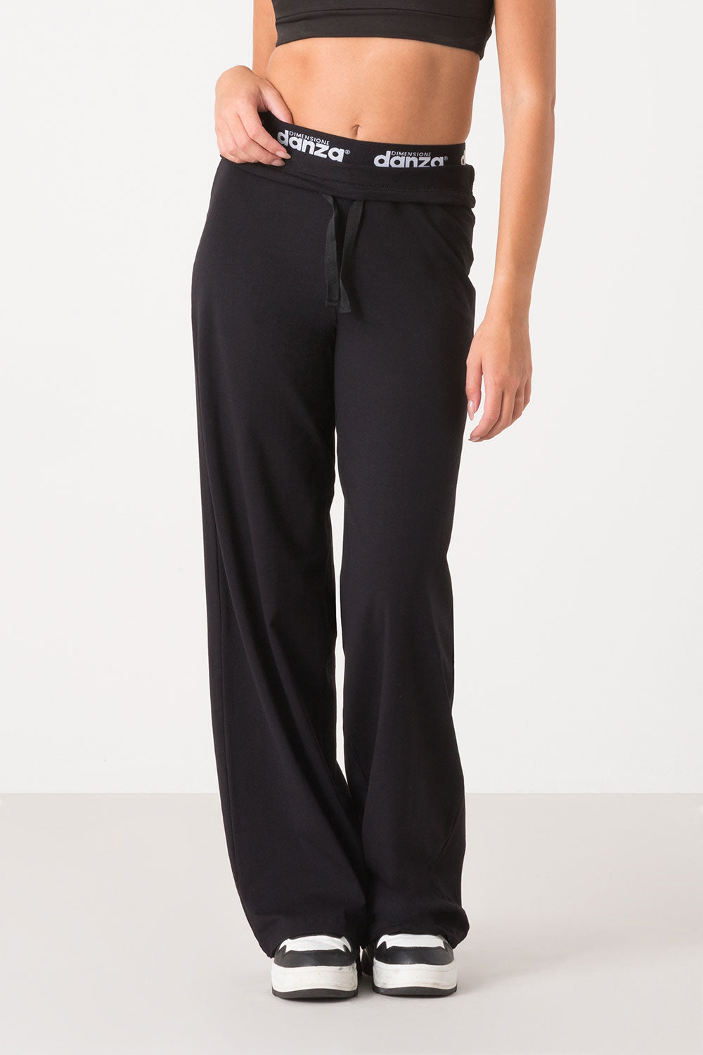 BASIC PANTALONE IN JERSEY STRETCH CON ELASTICO JACQUARD