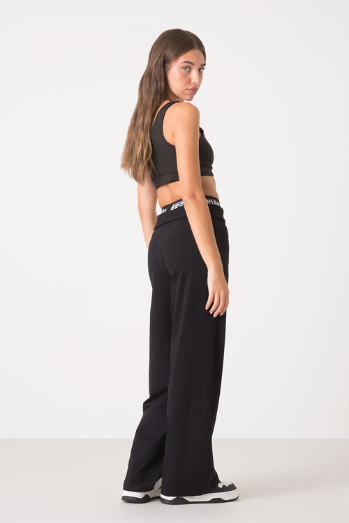 BASIC PANTALONE IN JERSEY STRETCH CON ELASTICO JACQUARD