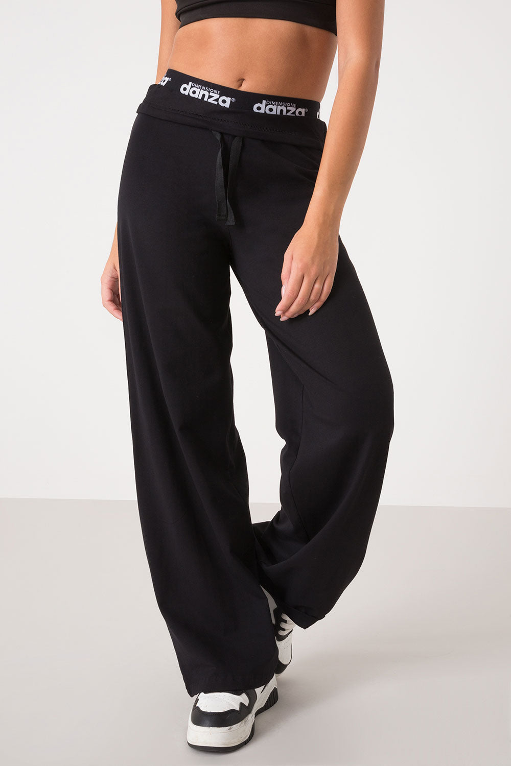 BASIC PANTALONE IN JERSEY STRETCH CON ELASTICO JACQUARD