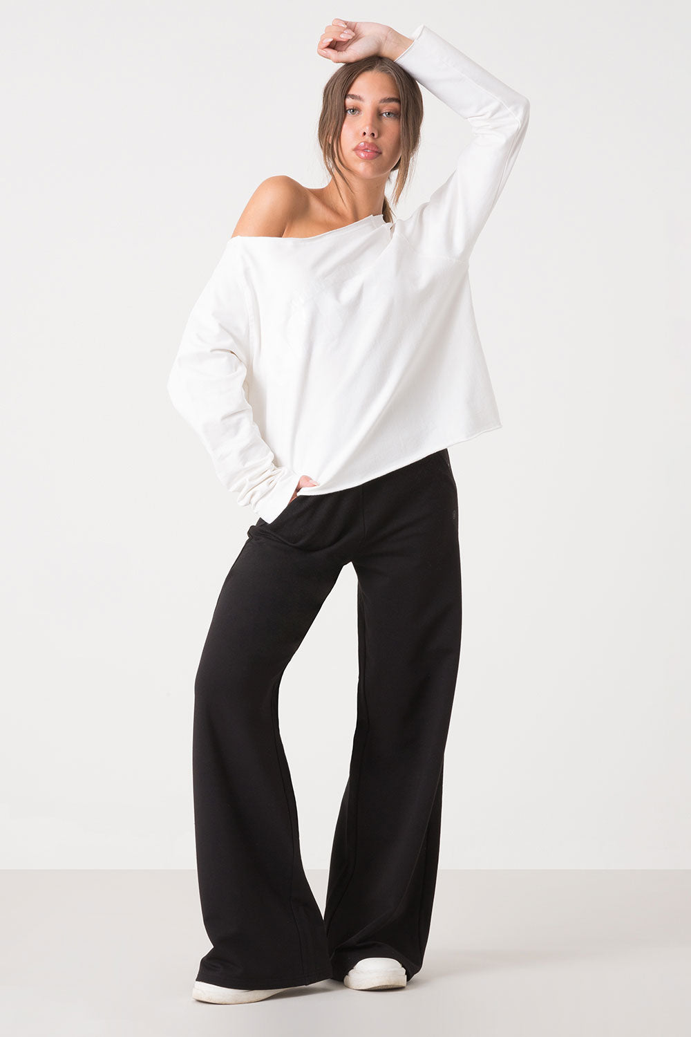 BALLET MAGLIACCIA A MANICHE LUNGHE IN FELPA GARZATA