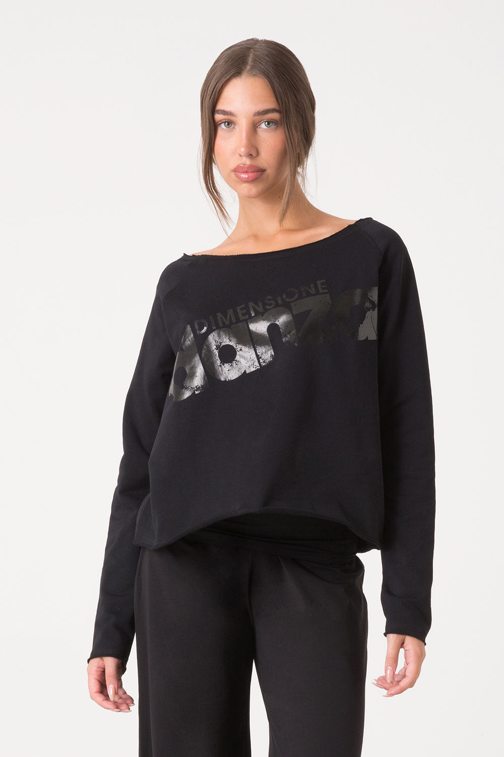 BALLET MAGLIACCIA A MANICHE LUNGHE IN FELPA GARZATA