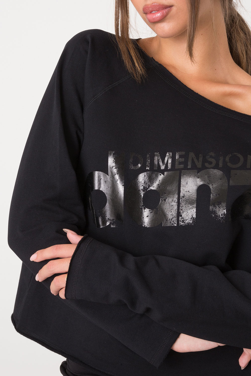 BALLET MAGLIACCIA A MANICHE LUNGHE IN FELPA GARZATA