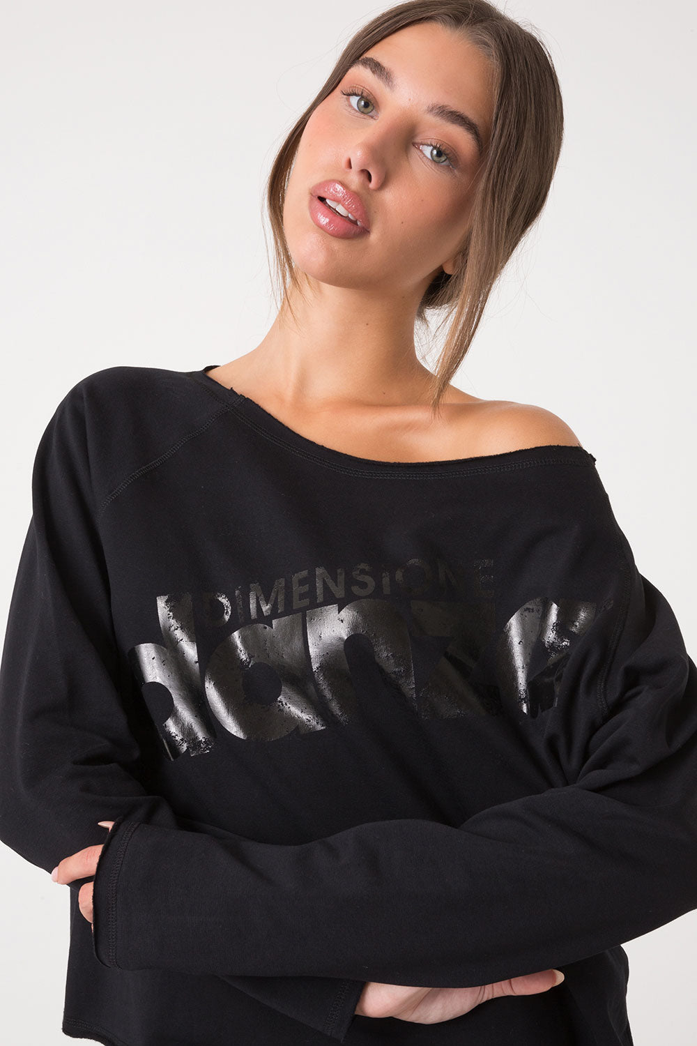 BALLET MAGLIACCIA A MANICHE LUNGHE IN FELPA GARZATA