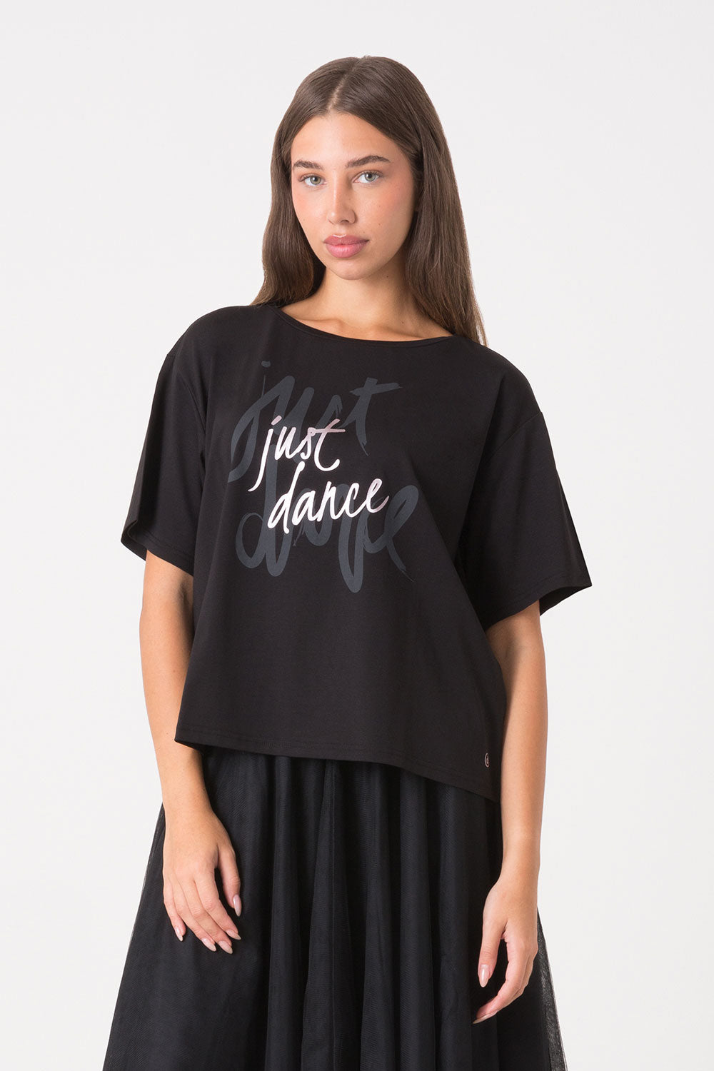 T-SHIRT OVER CON STAMPA TONO SU TONO