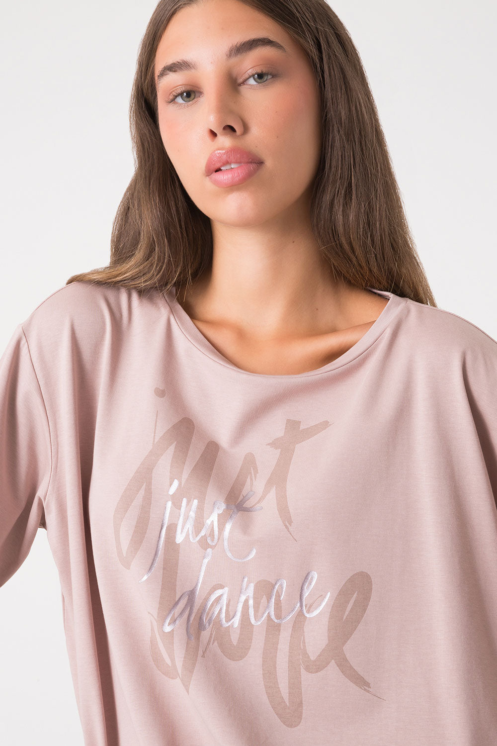 T-SHIRT OVER CON STAMPA TONO SU TONO