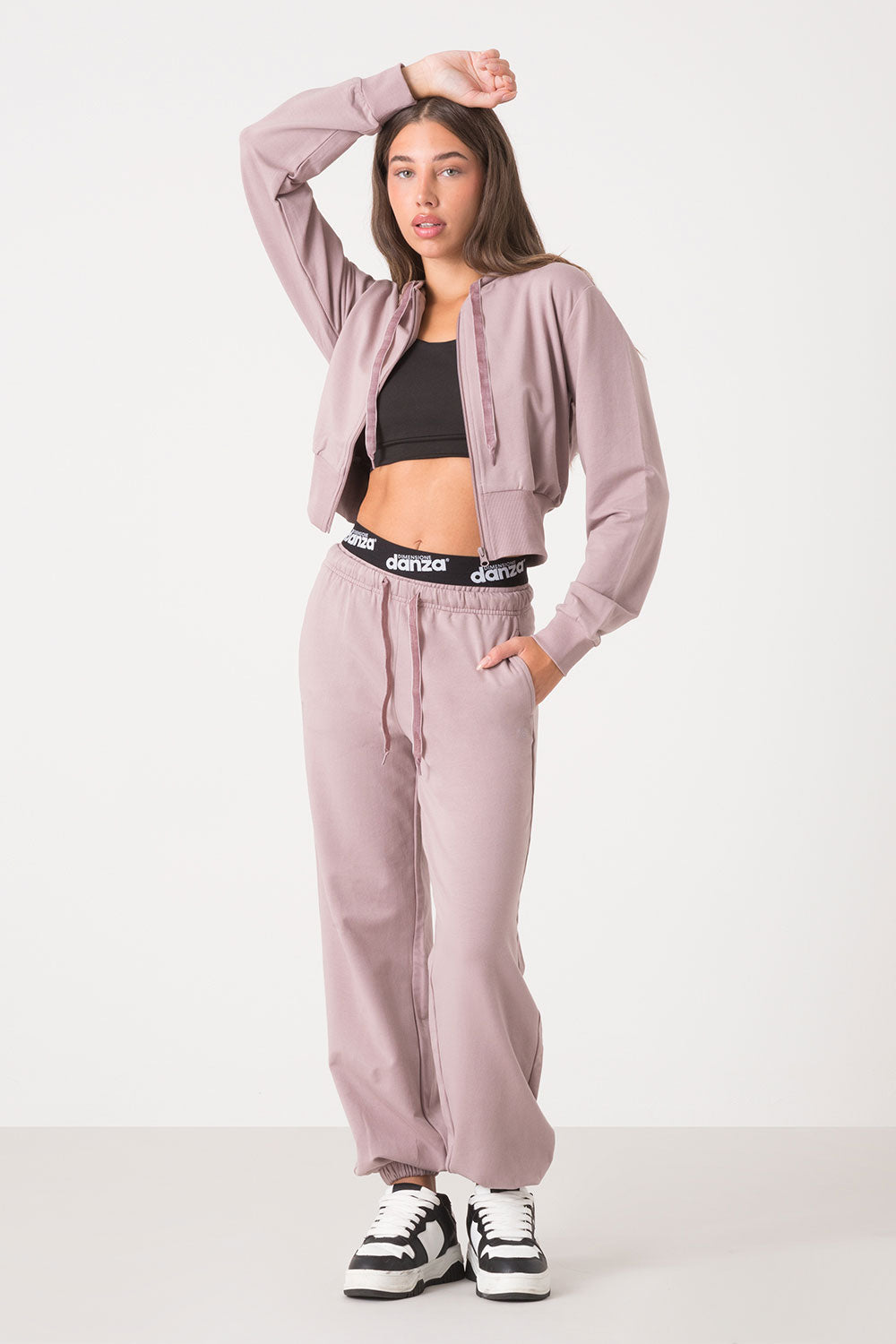 BALLET FELPA FULL ZIP CON CAPPUCCIO NON GARZATA