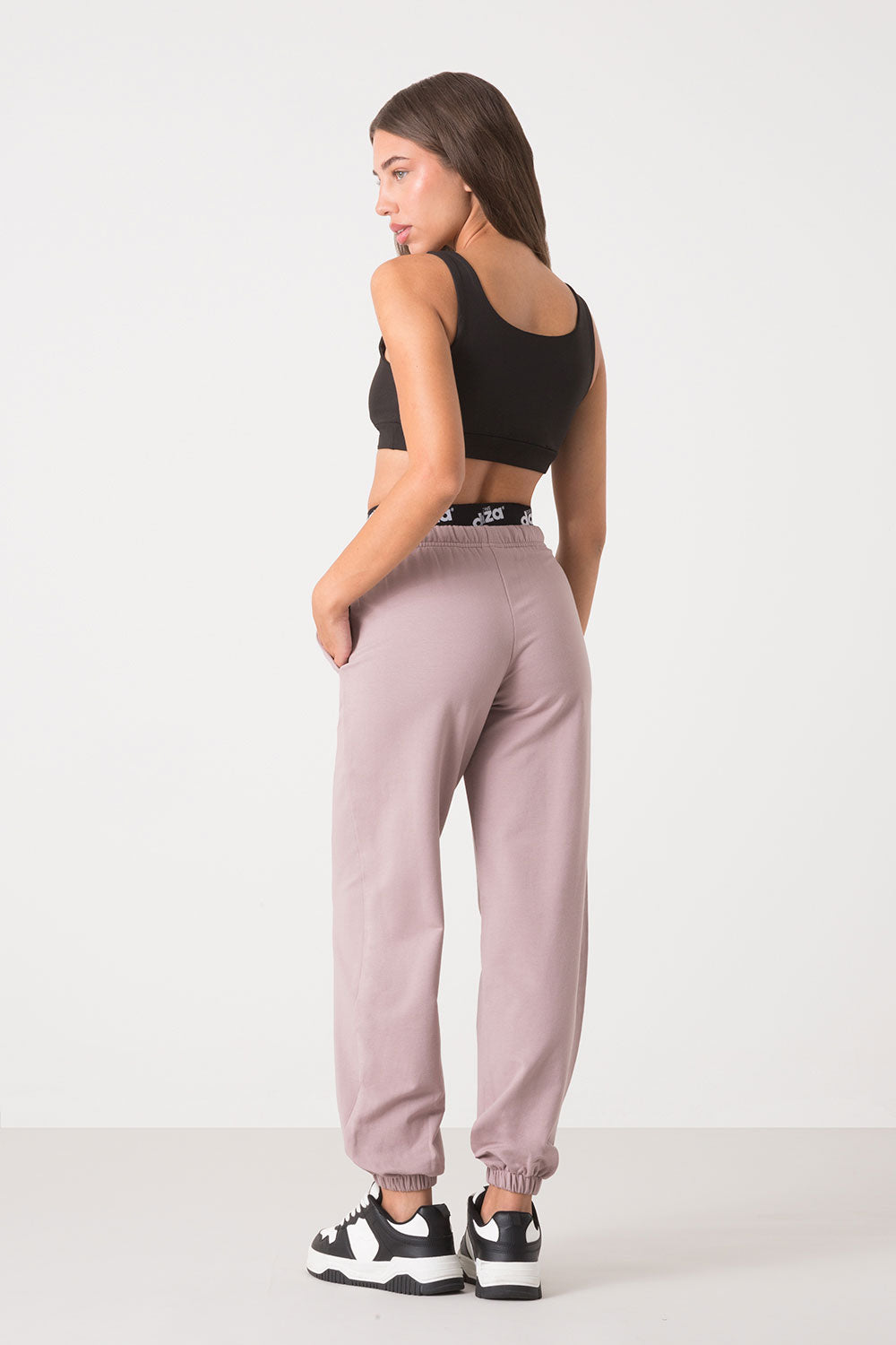 PANTALONE MODAL STRETCH NON GARZATO CON ELASTICO AL FONDO