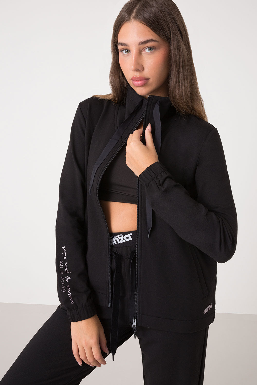 GIACCA FULL ZIP COLLO ALTO NON GARZATA