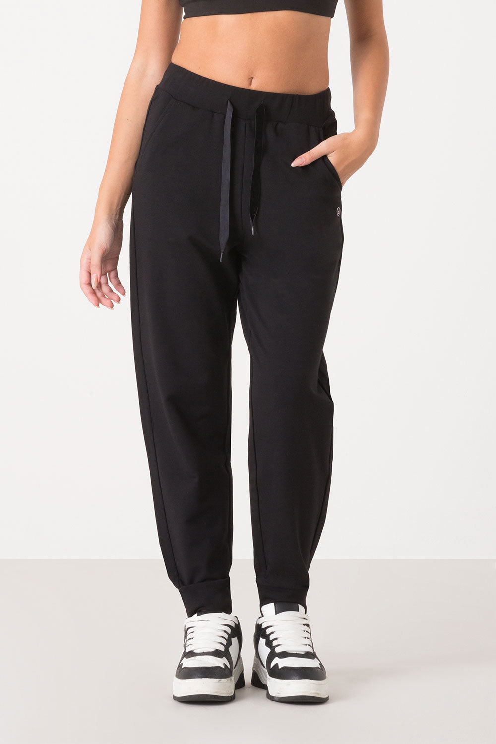 PANTALONE MODAL STRETCH CON POLSINO AL FONDO