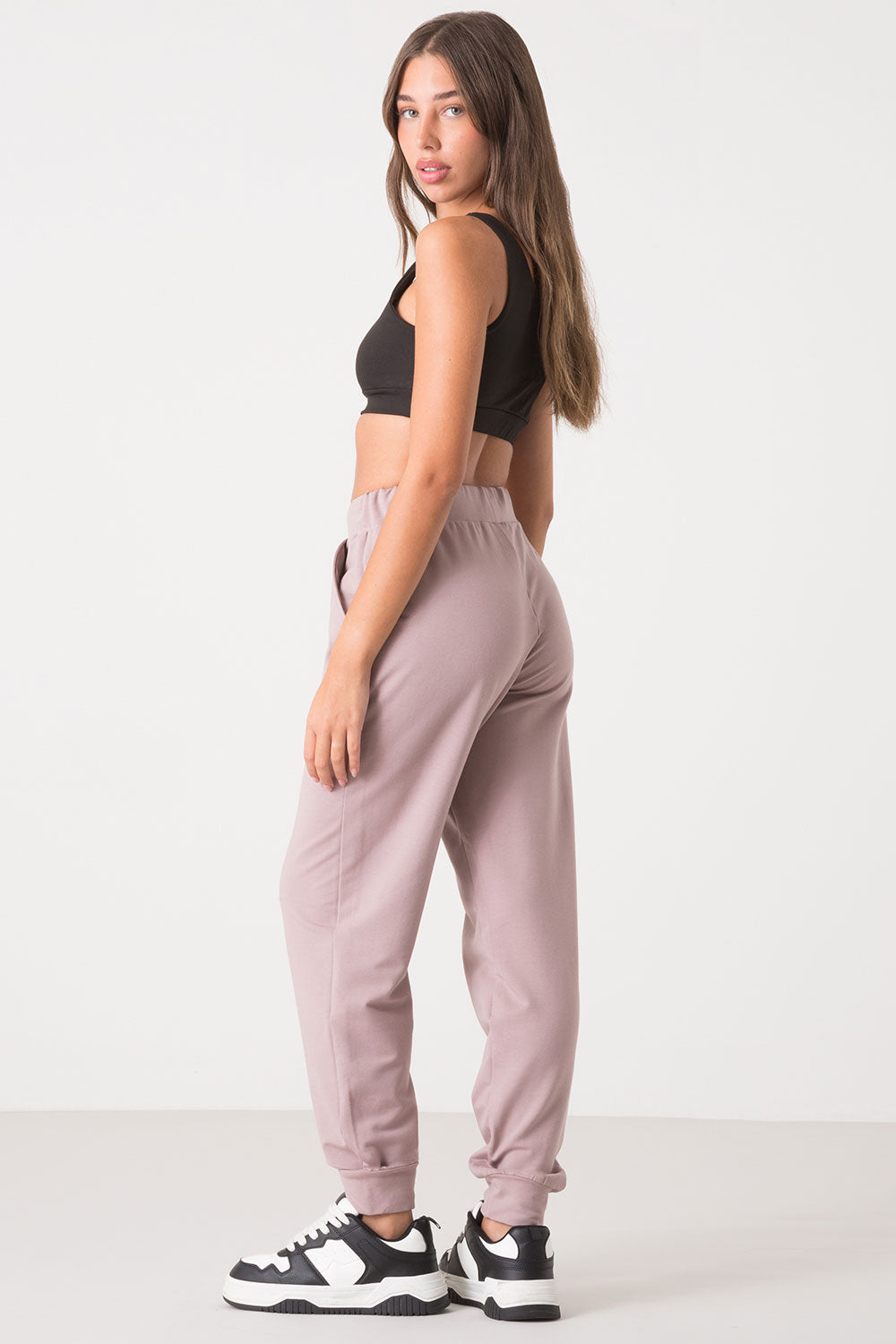 PANTALONE MODAL STRETCH CON POLSINO AL FONDO