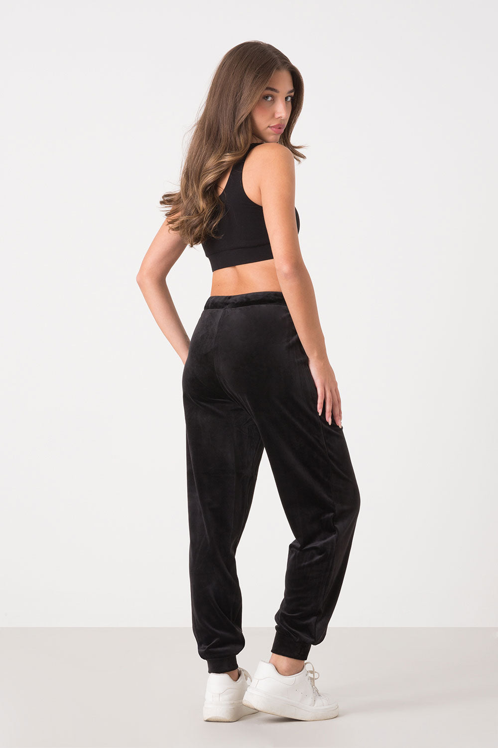 PANTALONE IN CINIGLIA SOFT CON POLSINO AL FONDO