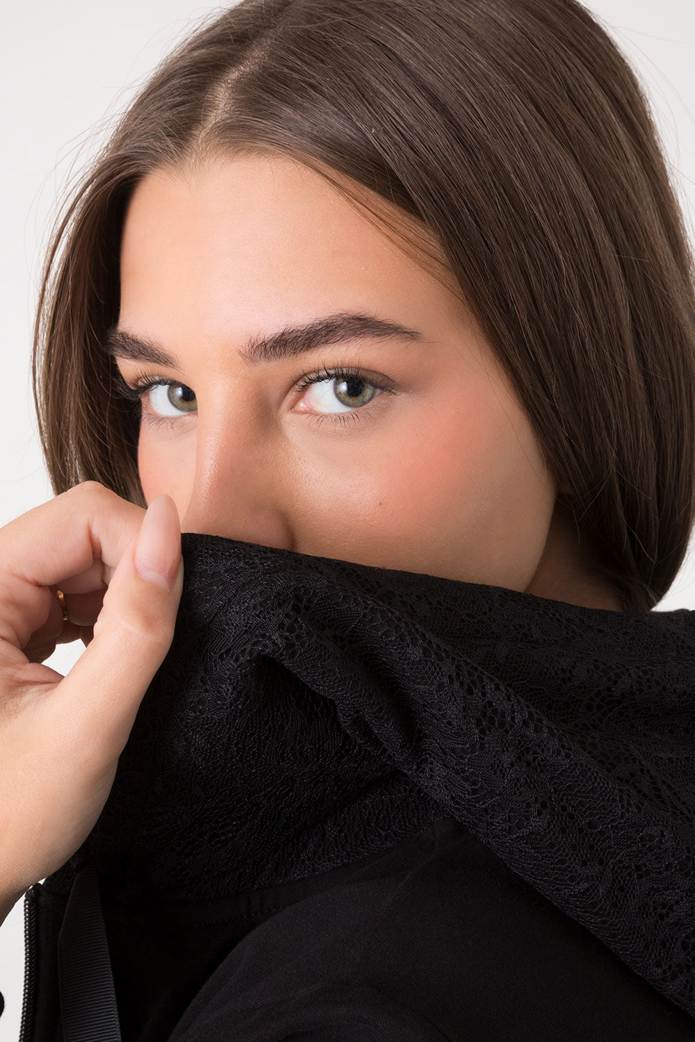 FELPA CAPPUCCIO FULL ZIP IN PIZZO