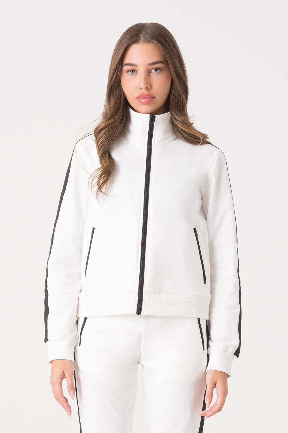 FELPA FULL ZIP COLLO IN PIEDI