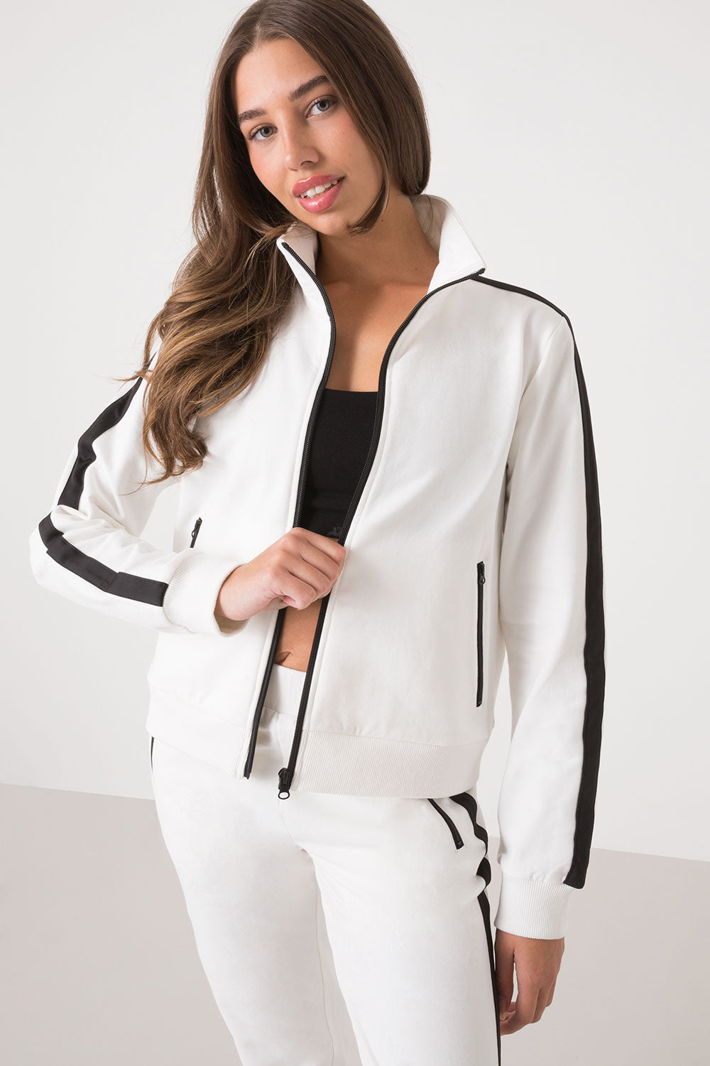 FELPA FULL ZIP COLLO IN PIEDI