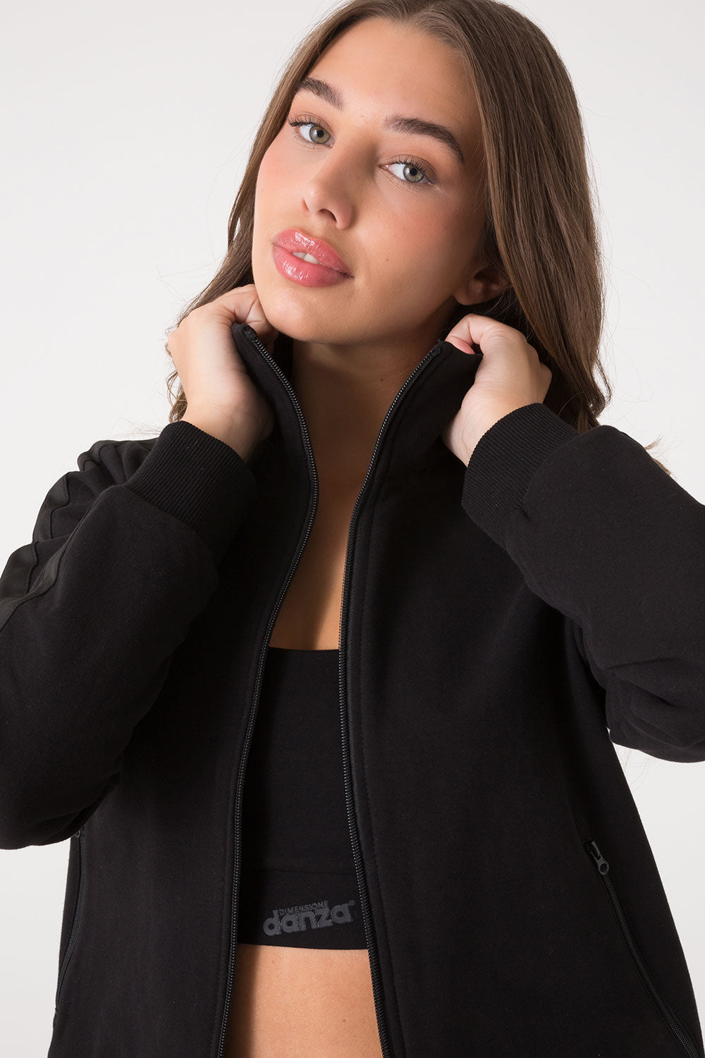 FELPA FULL ZIP COLLO IN PIEDI