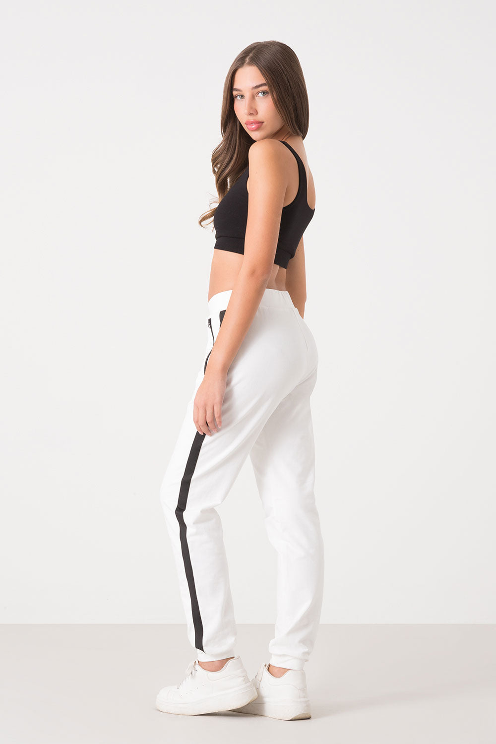 PANTALONE FELPA STERCH CON BANDE LATERALI