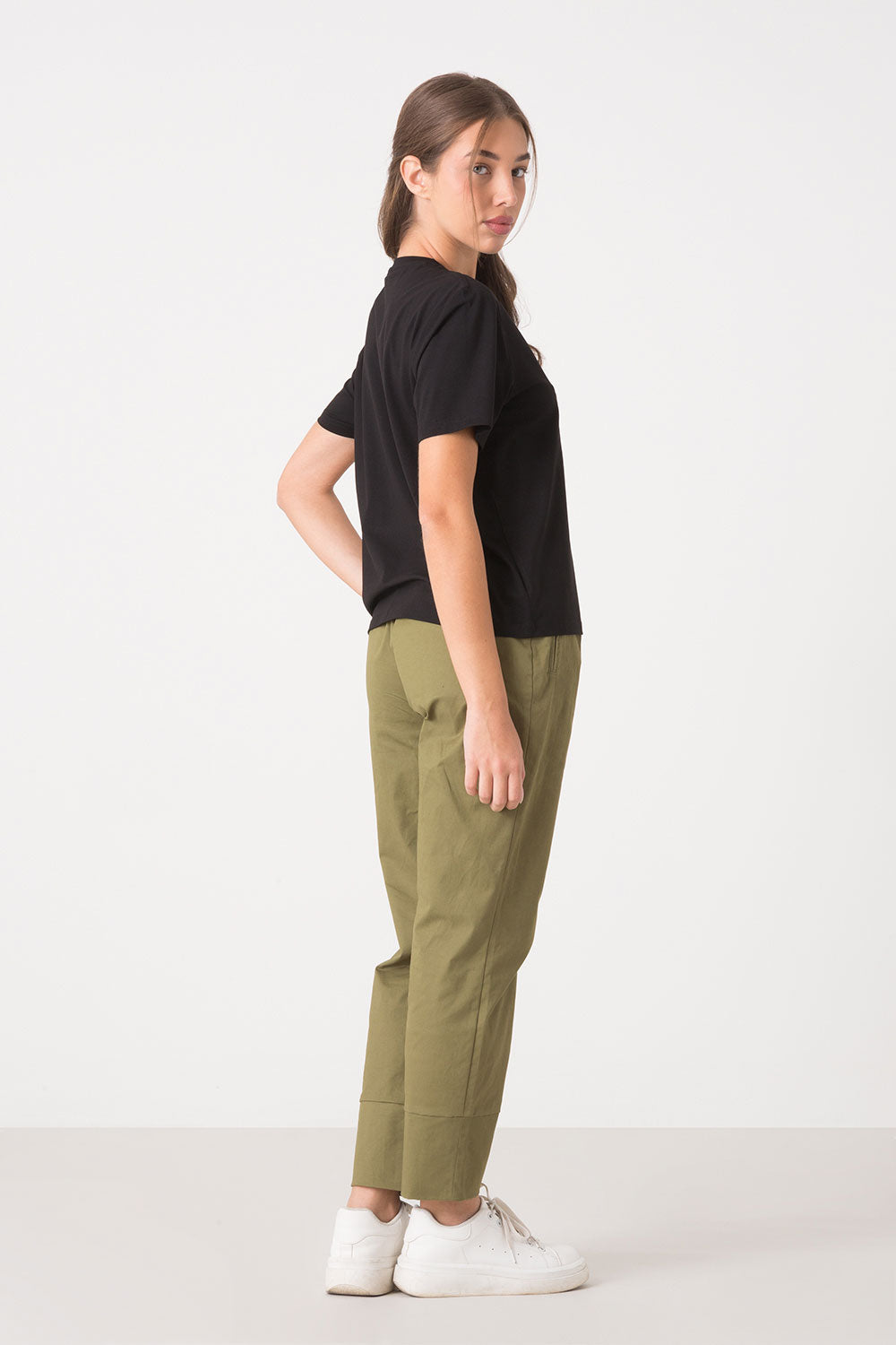 TSHIRT MODAL JERSEY STRECH CON STAMPA A CONTRASTO