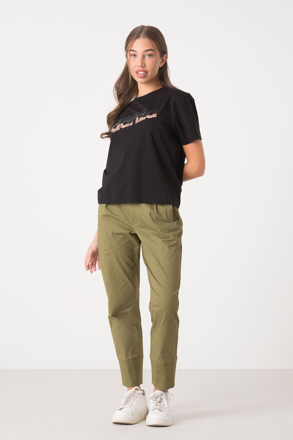 TSHIRT MODAL JERSEY STRECH CON STAMPA A CONTRASTO