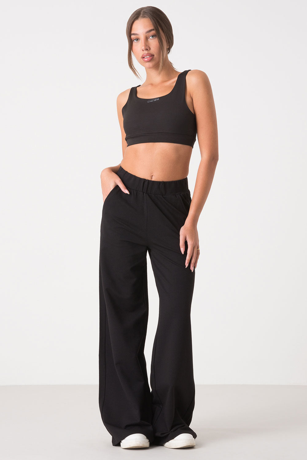 PANTALONE AMPIO FELPA STRETCH NON GARZATO