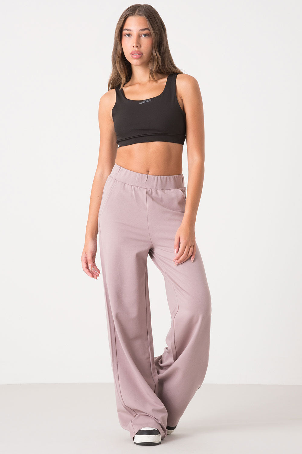 PANTALONE AMPIO FELPA STRETCH NON GARZATO