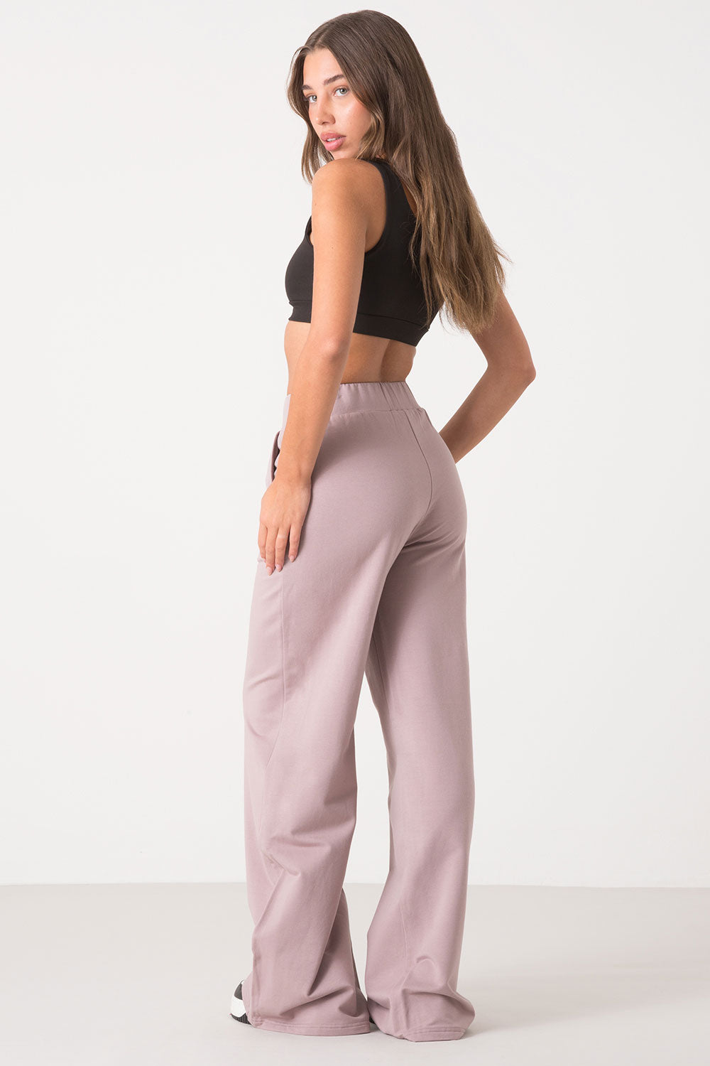PANTALONE AMPIO FELPA STRETCH NON GARZATO