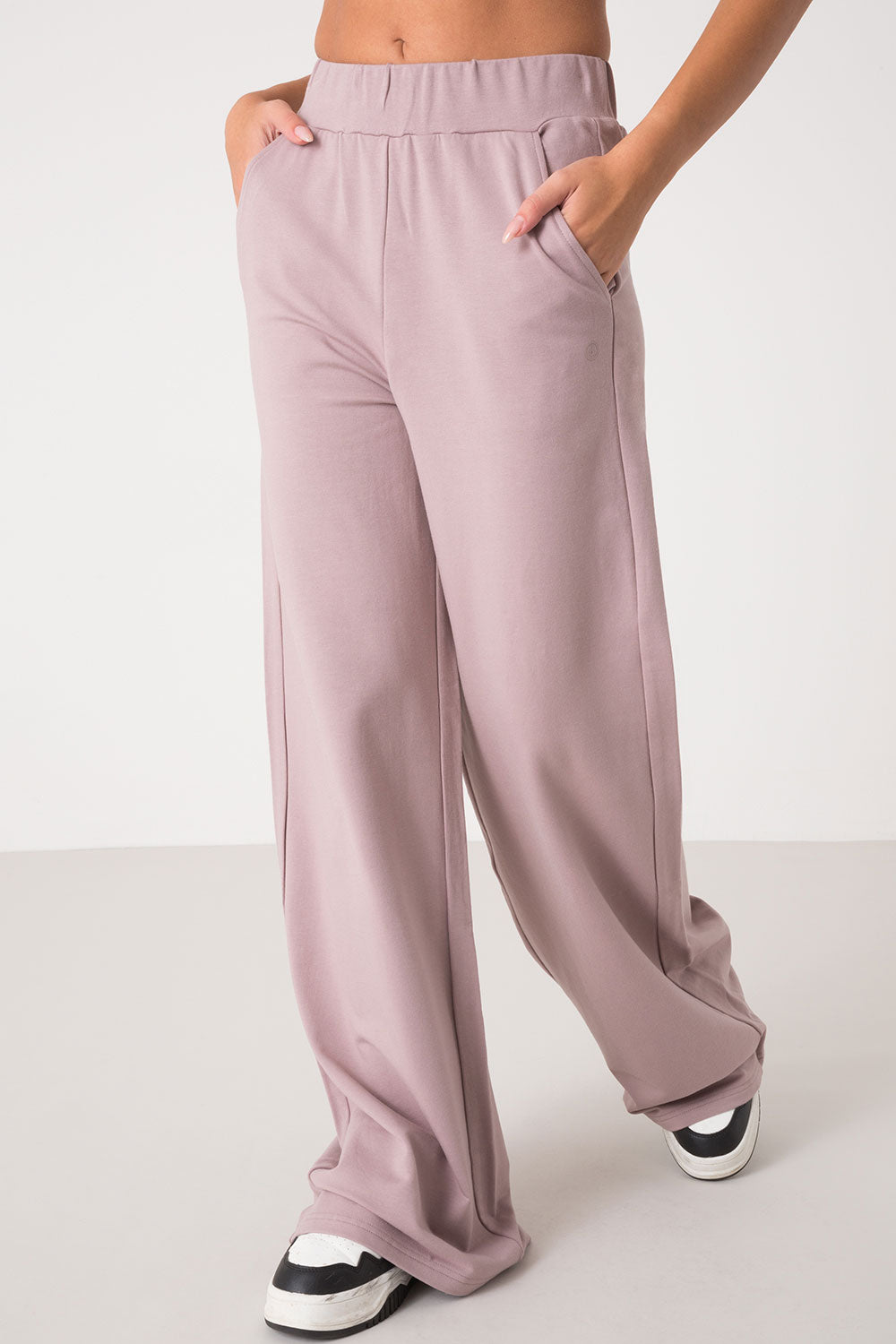 PANTALONE AMPIO FELPA STRETCH NON GARZATO