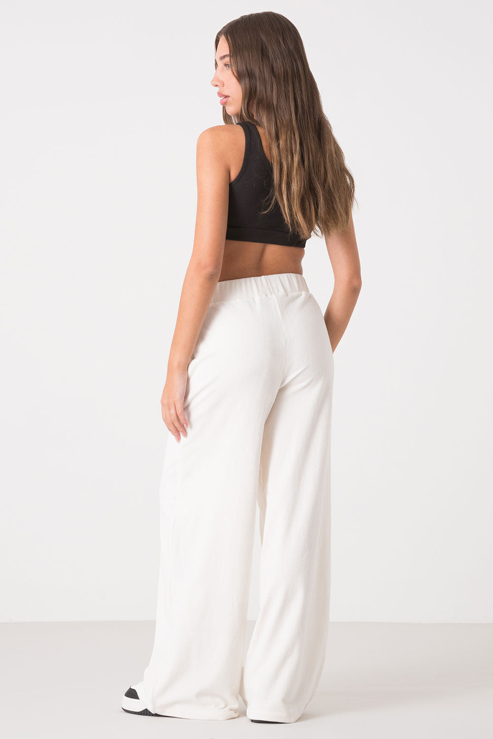 PANTALONE AMPIO IN VELLUTO LEGGERO A COSTE