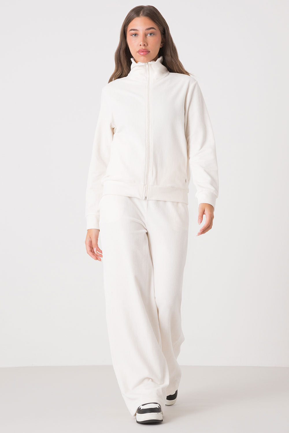 PANTALONE AMPIO IN VELLUTO LEGGERO A COSTE