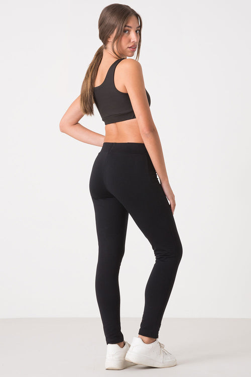 BASIC PANTA JAZZ IN FELPA STRETCH GARZATA