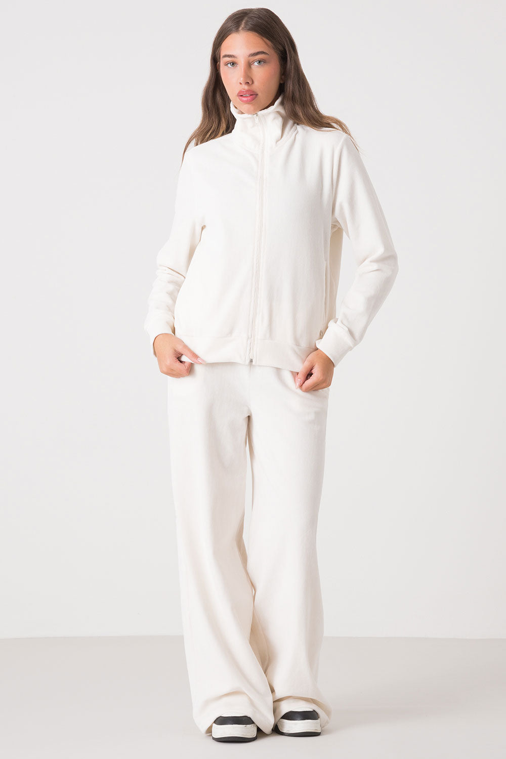 FULL ZIP VELLUTO A COSTE