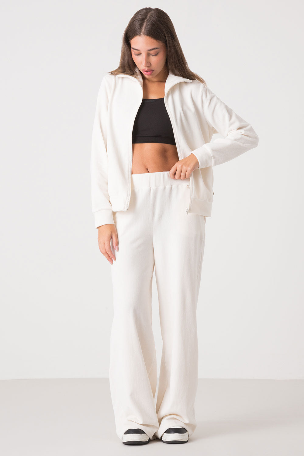 FULL ZIP VELLUTO A COSTE