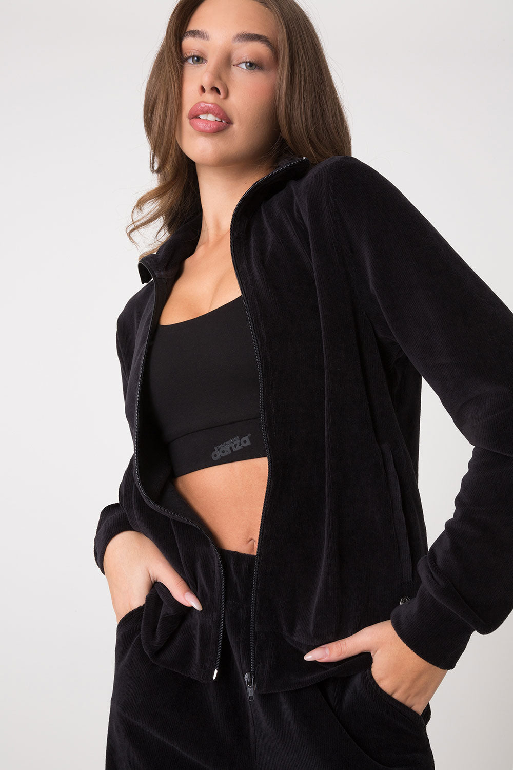 FULL ZIP VELLUTO A COSTE