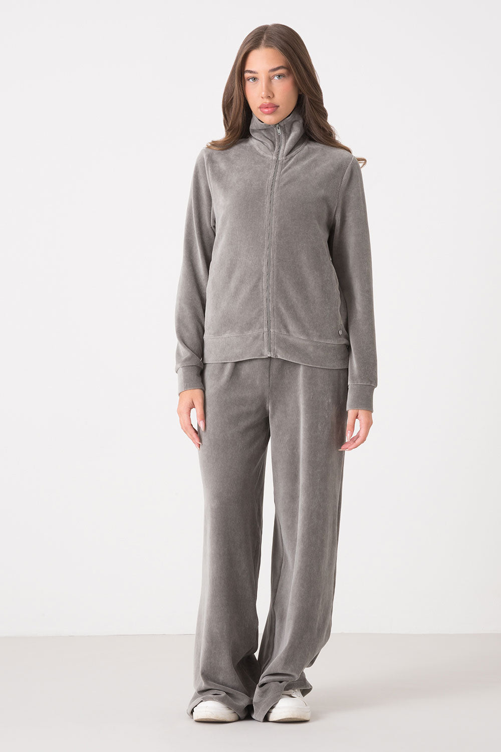 FULL ZIP VELLUTO A COSTE