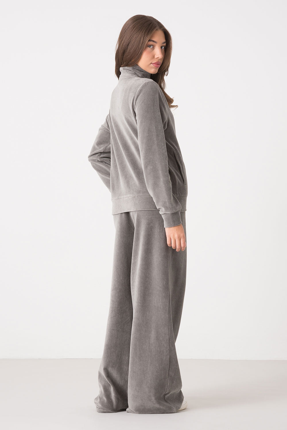 FULL ZIP VELLUTO A COSTE