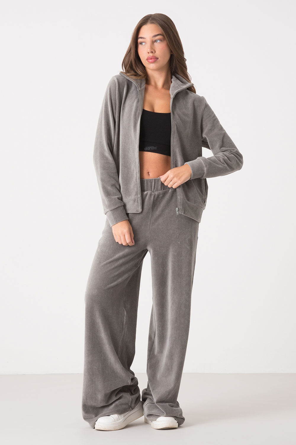 FULL ZIP VELLUTO A COSTE