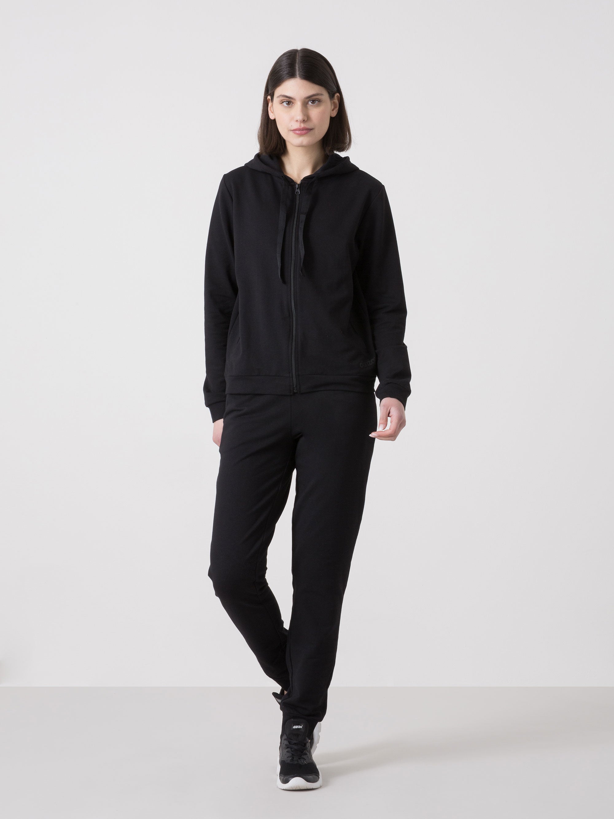 WOMEN'S FULL-ZIP HOODED TRACKSUIT IN UNBRUSHED FLEECE DIMENSIONE DANZA