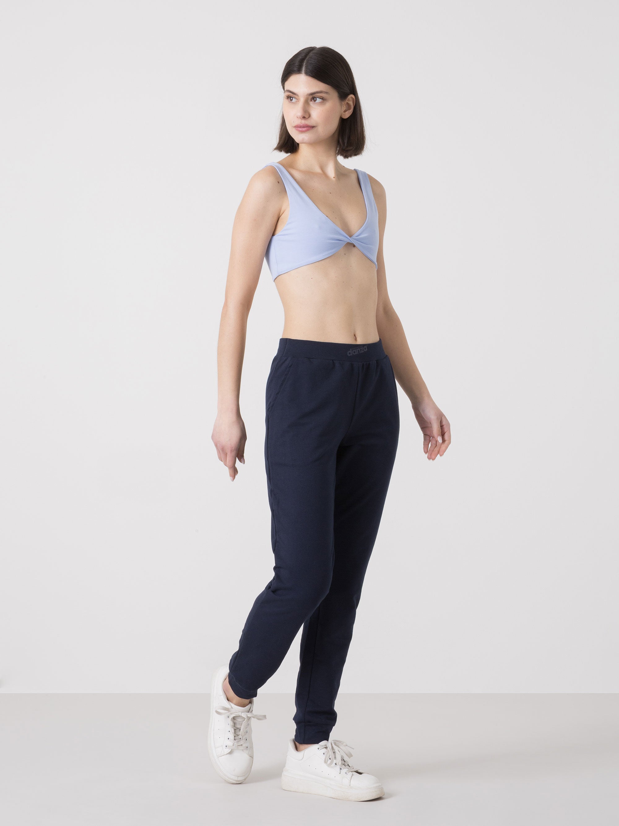 DAMEN-SWEATHOSE AUS UNGEBÜRSTETEM SWEATSTOFF DIMENSIONE DANZA MIT ENGEM BEINABSCHLUSS