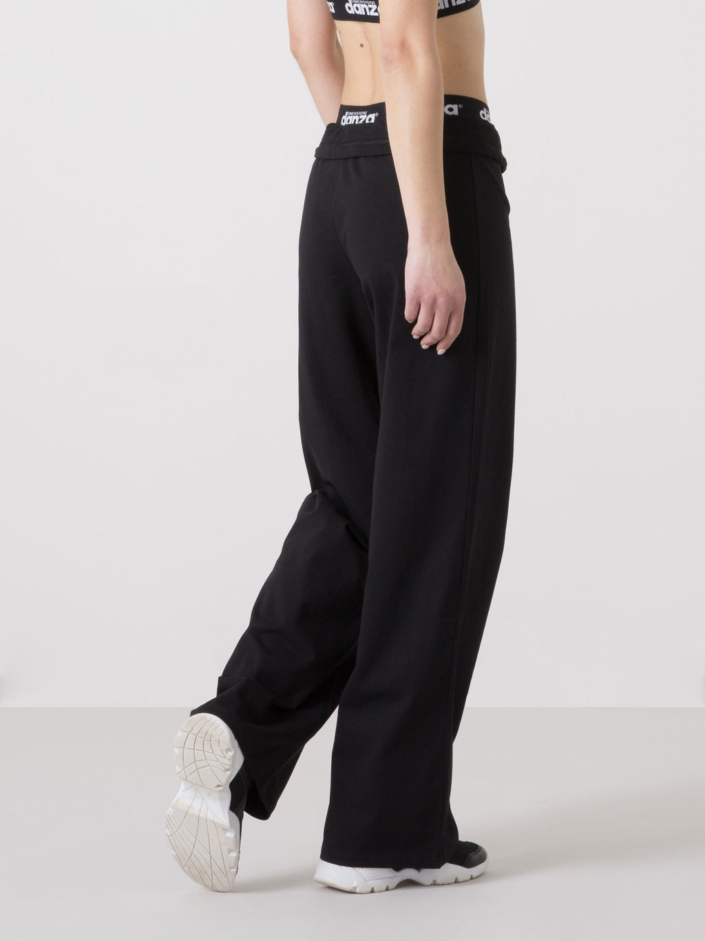 ŽENSKE HLACE WIDE LEG DIMENSIONE DANZA S LOGO POJASOM I VEZICOM